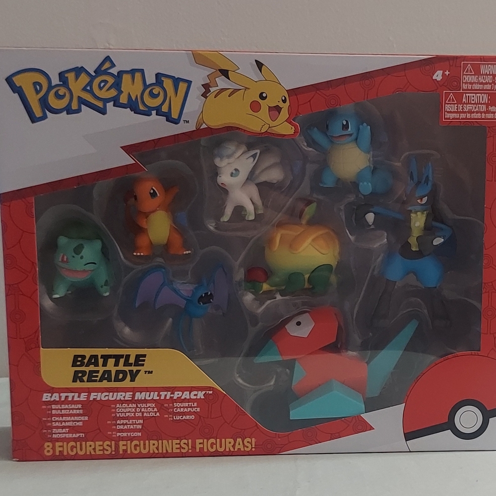 Pokemon Figure Multi-Pack - Blue, Green, Orange, Yellow